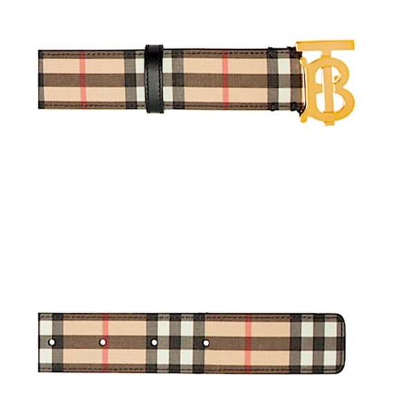 Burberry Beige with Tag 28s Tb Monogram Belt - Picture 6 of 7